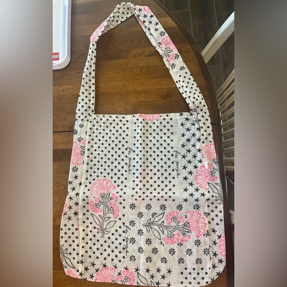 Free People Tote Reusable Linen Bag New without Tags - Picture 1 of 9